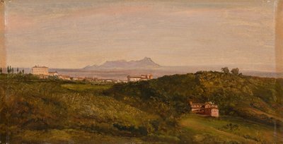 Heinrich Bürkel - Monte Circeo látképe. 1853 körül alkotó: Heinrich Burkel