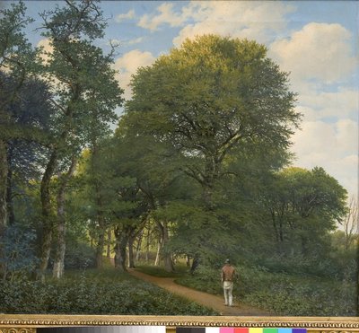 Erdő telek Charlottenlundban. Este alkotó: Heinrich Buntzen