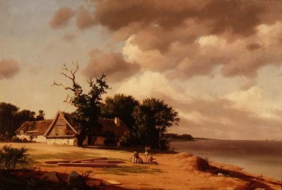 Fisherfolk Oresundban (megh. 1839) alkotó: Heinrich Buntzen