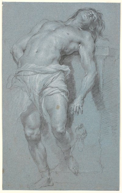 Fekvő, álló férfimodell, oltárhoz láncolva alkotó: Heinrich Dittmers