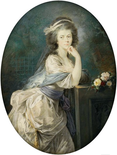 Lengyel:  Gallas grófnő miniatűrje: Miniatura hrabiny von Clam und Gallas. alkotó: Heinrich Füger