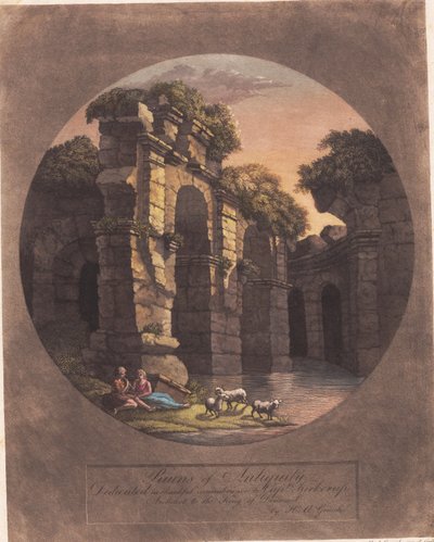 Az ókor romjai. Kirkerupnak szentelve alkotó: Heinrich Grosch