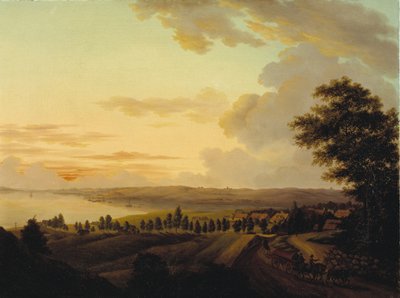 Zéland táj, este alkotó: Heinrich Grosch
