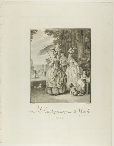 Rendezvous For Marly, a Monument du Costume Physique et Moral de la fin du Dix-huitième siècle-ból alkotó: Heinrich Guttenberg
