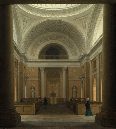 Christiansborg Slotskirkenje, Koppenhága, 1850 körül. alkotó: Heinrich Hansen