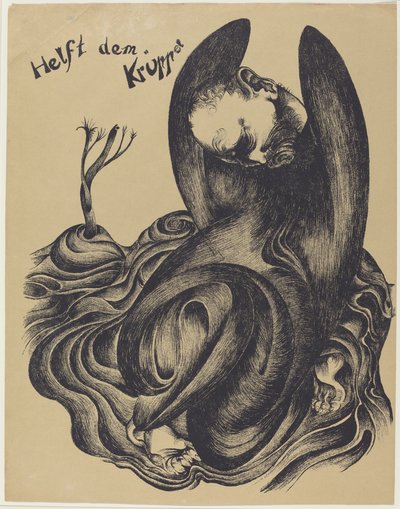 Helft dem Krüppel (Segíts a nyomorékokon) alkotó: Heinrich Hoerle