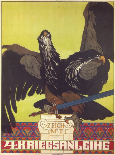 Negyedik háborús kölcsön előfizetése - Negyedik háborús kölcsön előfizetése - Lefler, Heinrich (1863-1919) - 1916 - Színes litográfia - Magángyűjtemény alkotó: Heinrich Lefler