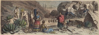 Hegyi út Mexikóban (színes metszet) alkotó: Heinrich Leutemann