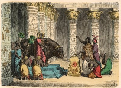 Az ókori Egyiptom: Apis Bull imádata alkotó: Heinrich Leutemann