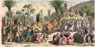 Asszír: Egy győztes tábornok fogadása alkotó: Heinrich Leutemann