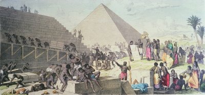Piramisok építése alkotó: Heinrich Leutemann