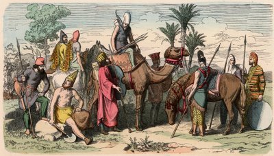 Régi Kelet / Perzsák: Perzsa hadsereg ruhája alkotó: Heinrich Leutemann