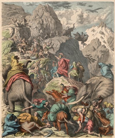 Második pun háború: Hannibál átkel az Alpokon, 1866 alkotó: Heinrich Leutemann