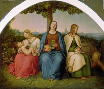 Hit, remény és szerelem, 1819 (olaj, fa) alkotó: Heinrich Maria von Hess
