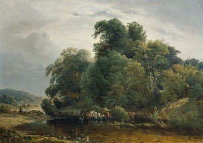 Táj szarvasmarhával és pásztorlánnyal alkotó: Heinrich Peyer