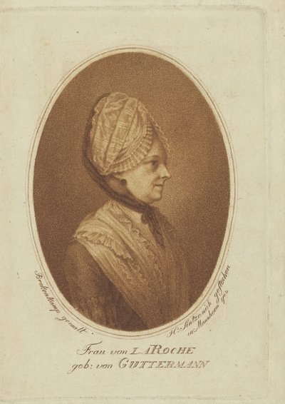 Sophie von La Roche, született Gutermann von Gutershofen 1730-1807, 1782. alkotó: Heinrich Sintzenich