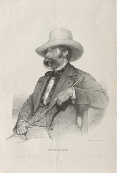 Federico Ricci zeneszerző portréja 1809-1877, 1853. alkotó: Heinrich Stohl