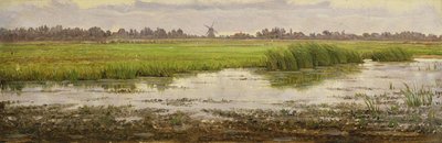 Az Alster felső folyása, 1834-35 körül (olaj, papír, fedélzetre szerelve) alkotó: Heinrich Stuhlmann