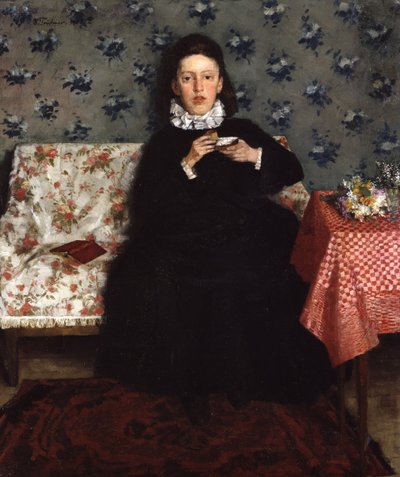 A kanapén, 1872 alkotó: Heinrich Wilhelm Trübner
