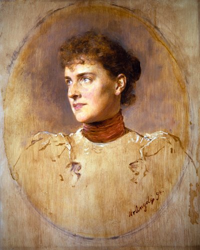 Egy fiatal nő portréja alkotó: Heinrich von Angeli