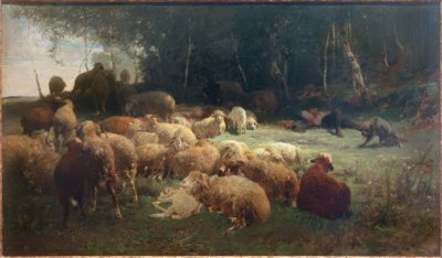 Juh fiú juhokkal alkotó: Heinrich von Zügel