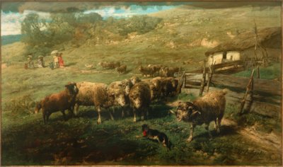 Birkák a kapuban alkotó: Heinrich von Zügel