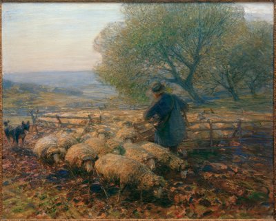 A karámot elhagyó juhok alkotó: Heinrich von Zügel