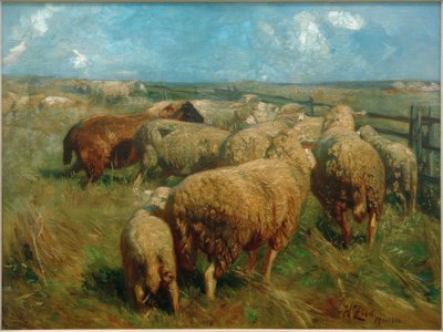 Nyáj birka nyár közepén alkotó: Heinrich von Zügel