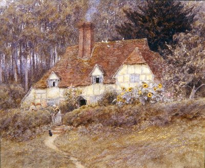 Egy Surrey-ház (akvarell papíron) alkotó: Helen Allingham