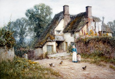 Ház Paignton közelében, Devon (akvarell papíron) alkotó: Helen Allingham