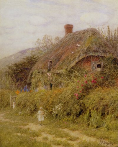 Off Fishing, Surrey (wc papíron) alkotó: Helen Allingham