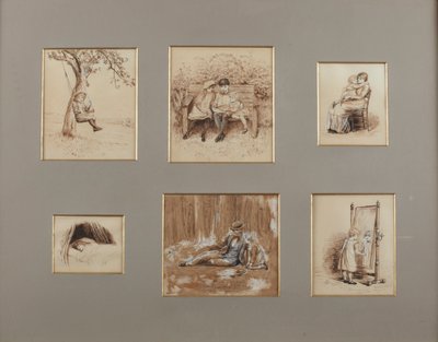 Rhymes for the Young Folk (szépia toll és mosás papíron) alkotó: Helen Allingham