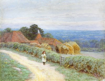 Kentish parasztház Crockham Hillben (wc papíron) alkotó: Helen Allingham