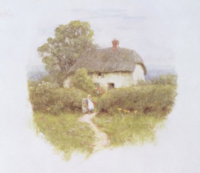 Fiatal lány a házikó kapujában (wc papíron) alkotó: Helen Allingham