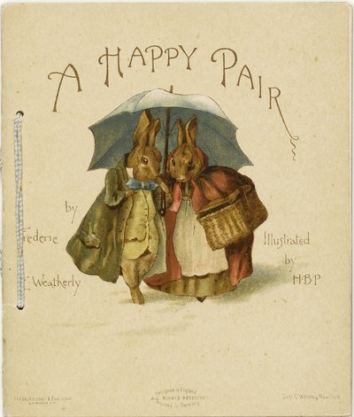 Illusztráció Frederick Weatherly boldog párjához, 1890 alkotó: Helen Beatrix Potter