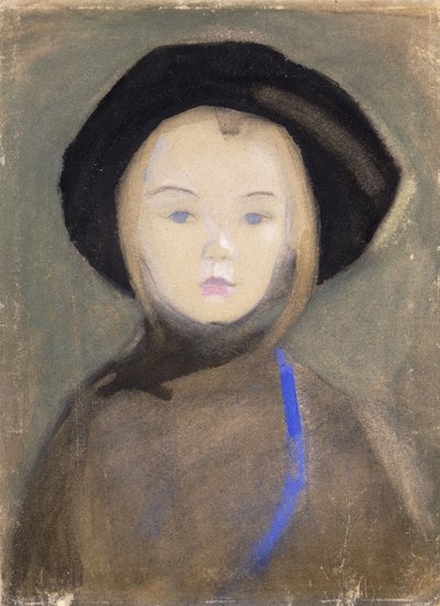 Lány kék szalaggal alkotó: Helene Schjerfbeck
