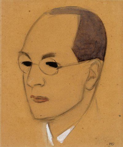 Jalo Sihtola portréja, vázlat alkotó: Helene Schjerfbeck