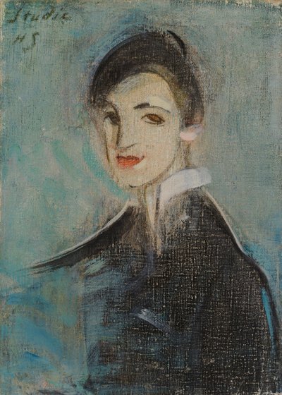 Énekesnő feketében alkotó: Helene Schjerfbeck