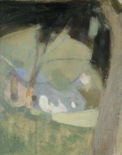 A régi sörfőzde összetétele, 1918. alkotó: Helene Schjerfbeck