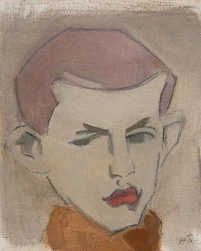 A favágó, fejtanulmány alkotó: Helene Schjerfbeck