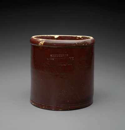 Korsó, 1890-1894 körüli (csúszómázas kőedény) alkotó: Henderson Pottery Works Henderson Pottery Works