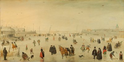 Jelenet a jégen alkotó: Hendrick Avercamp