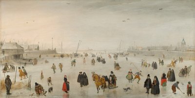 Jelenet a jégen c. 1625. alkotó: Hendrick Avercamp