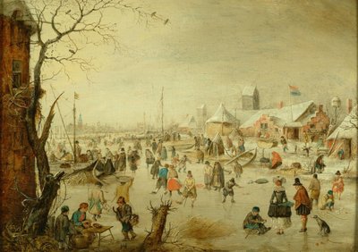 Holland: Téli táj korcsolyázókkal A scene on the Ice (jelenet a jégen) alkotó: Hendrick Avercamp