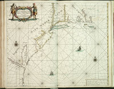 New Holland, Virginia és Új-Anglia térképe alkotó: Hendrick Doncker