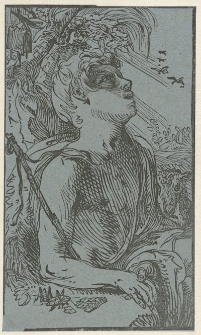 Keresztelő János a pusztában alkotó: Hendrick Goltzius (attributed to)