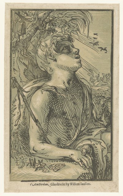 Keresztelő János a pusztában alkotó: Hendrick Goltzius (attributed to)