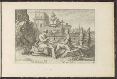 Juno Beroe képében közeledik Semeléhez Ovidius metamorfózisai (sorozat címe) P. Ovidius Naso újraalkotásai (sorozat címe) alkotó: Hendrick Goltzius (workshop of)