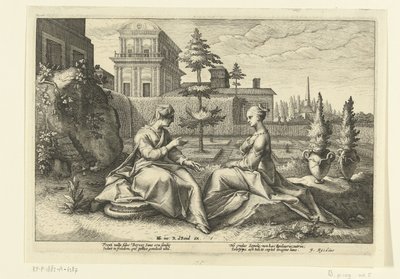 Juno Beroë álarcában közeledik Semeléhez Ovidius metamorfózisai (sorozat címe) alkotó: Hendrick Goltzius (workshop of)