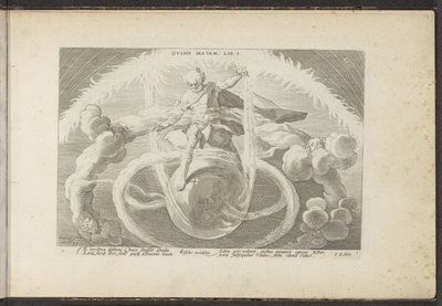 Rend a káoszban A négy elem létrehozása Ovidii Metam. Lib. én (cím a tárgyon) Ovidius metamorfózisai (sorozat címe) P. Ovidius Naso rekreációi (sorozat címe) alkotó: Hendrick Goltzius (workshop of)